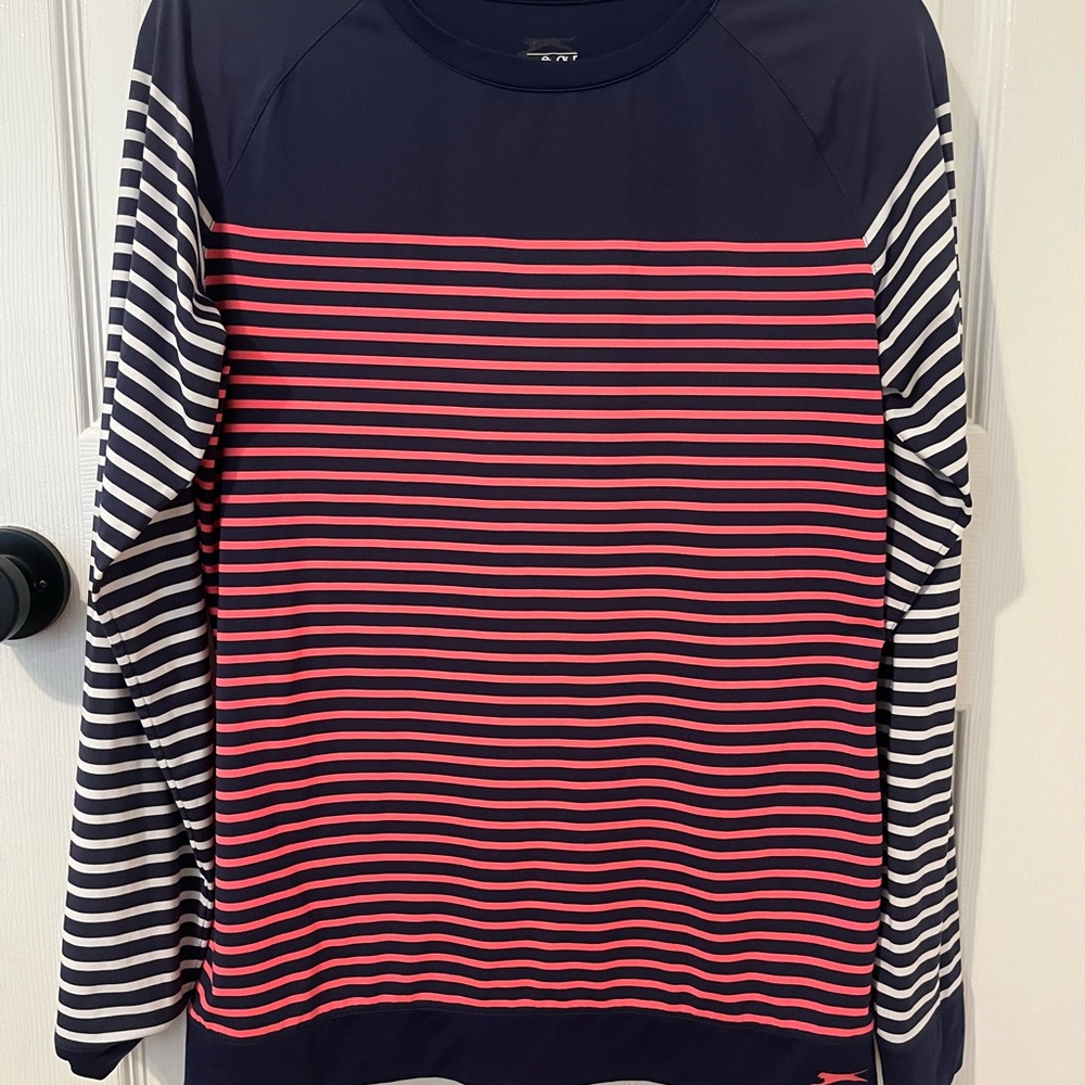 Womens stripe workout shirt